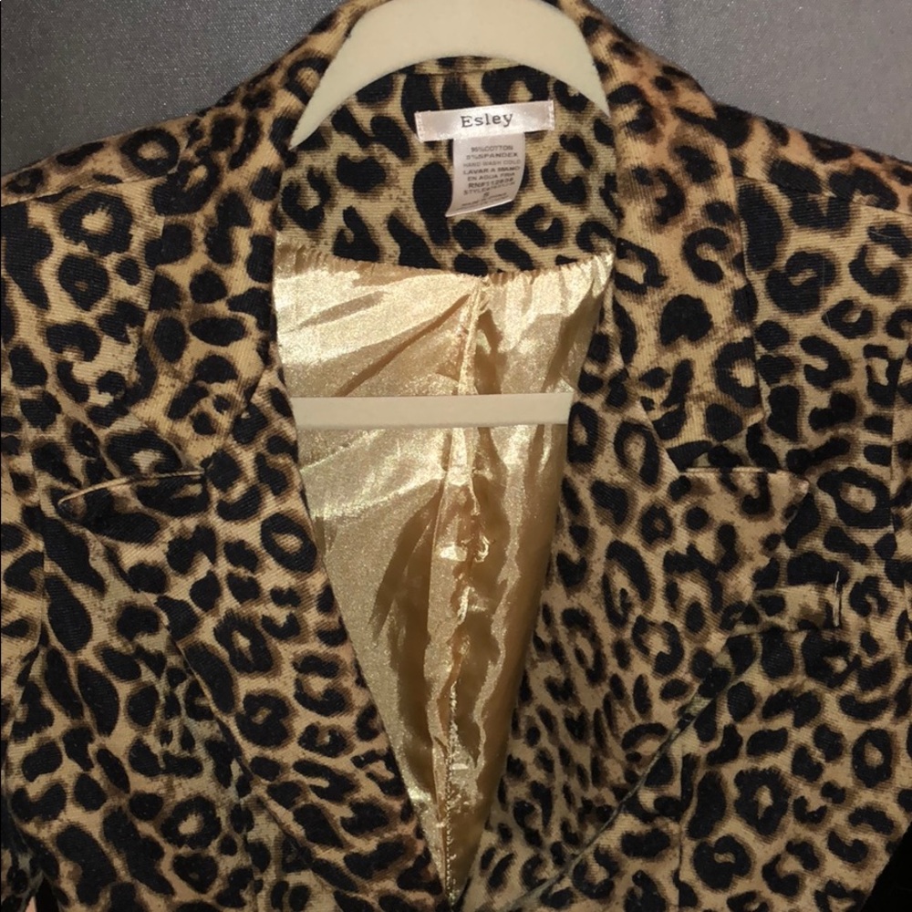 Cheetah print blazer